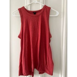 J Crew dark red/pink high neck open back tank top S